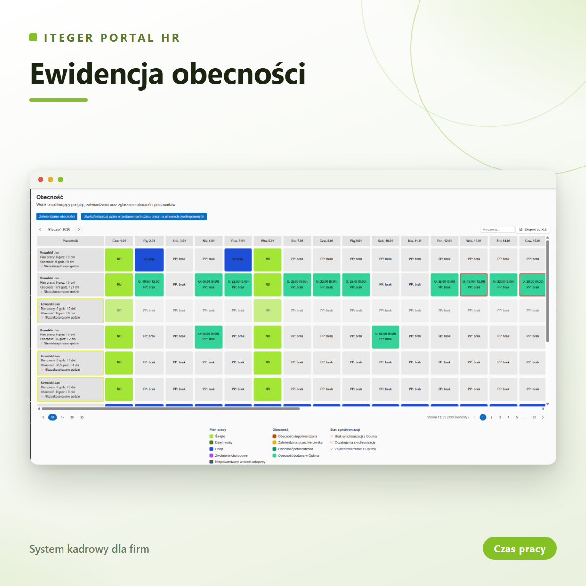 Ewidencja obecności